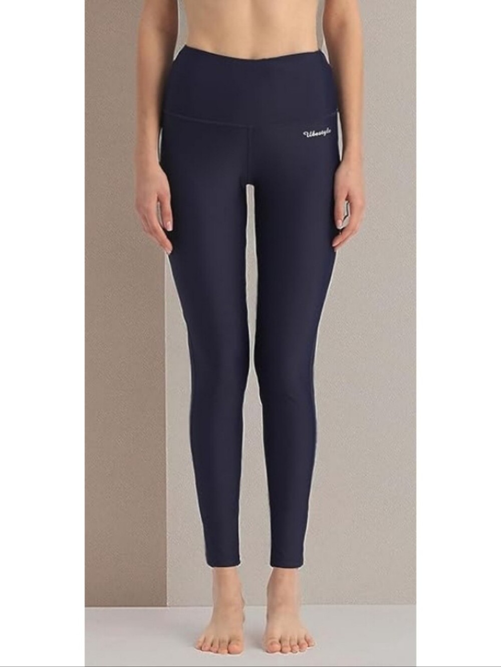 UBESTYLE Women's UPF 50+  High-Waisted Swim Pants/Rash Guard in Navy - Picture 10 of 12